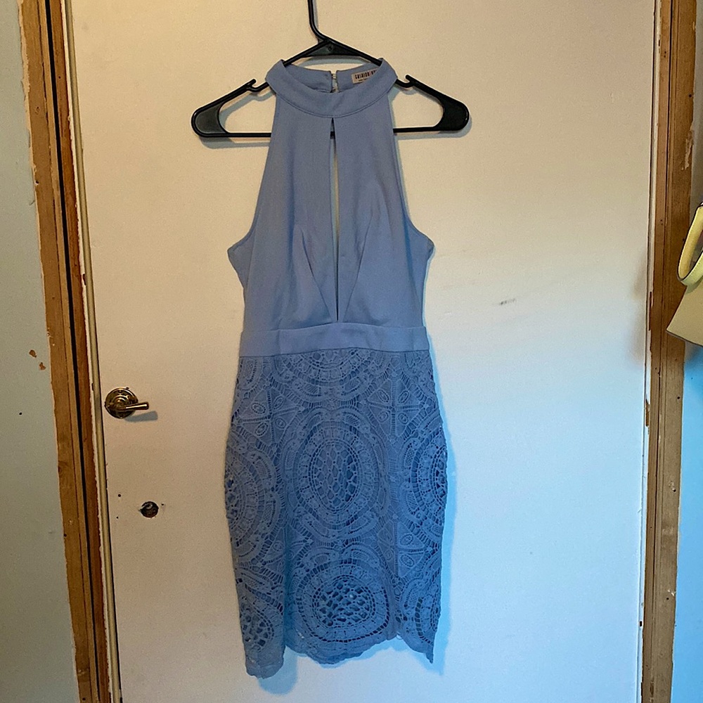 Blue dress for date night or going out.